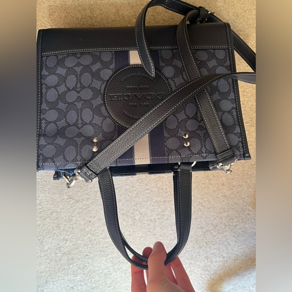 Coach: Dempsey Carryall Bag In Signature Jacquard With Stripe And Coach Patch - Picture 6 of 12